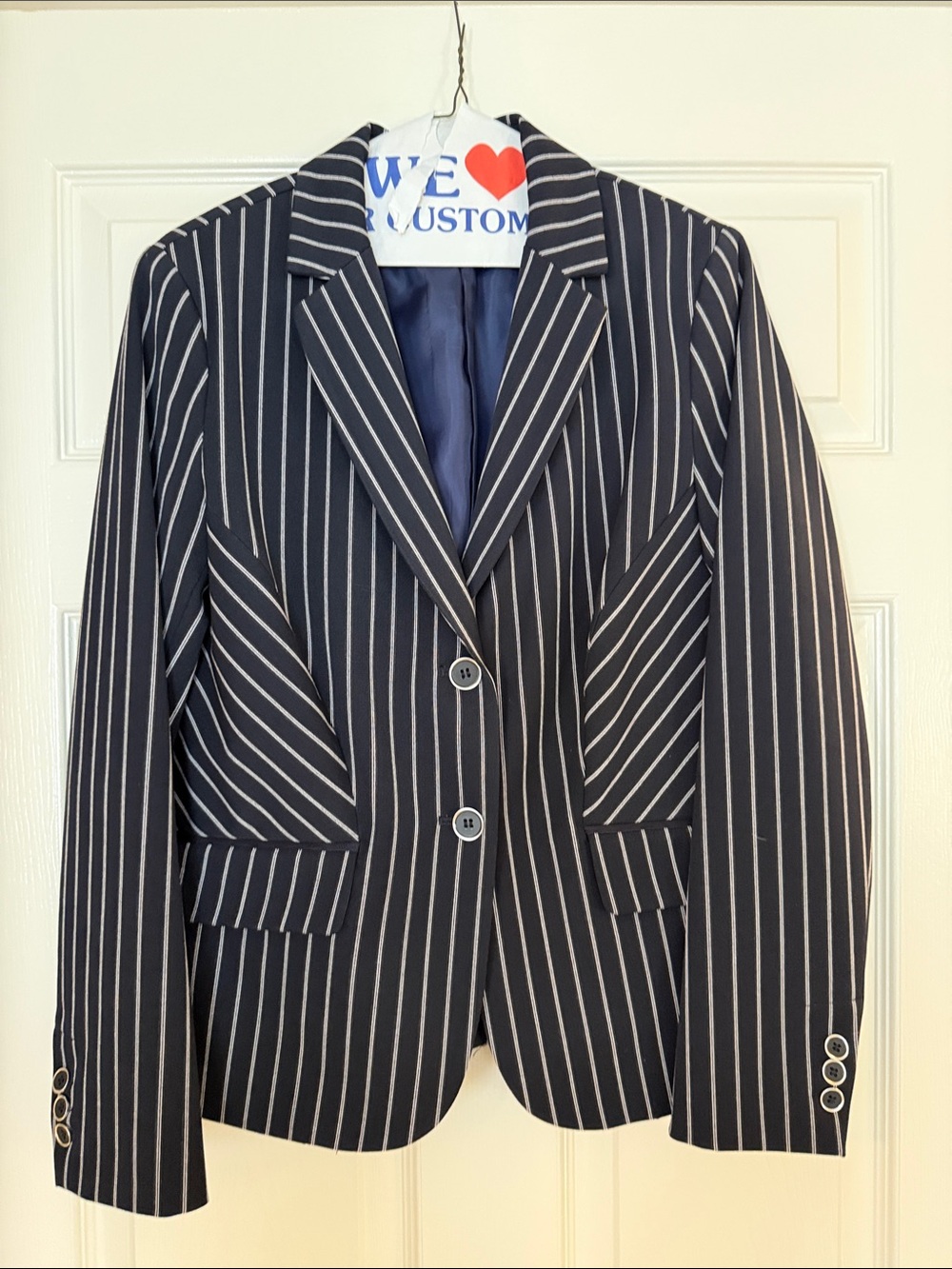 New York & Company Black Pinstripe Women's Blazer
